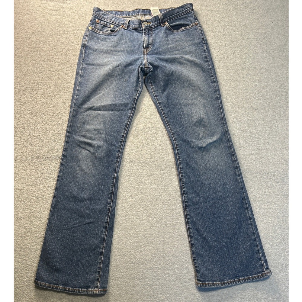 Lucky Brand Dungarees Flare Jeans Womens 10/30 Mid Rise Medium Blue Wash Denim
